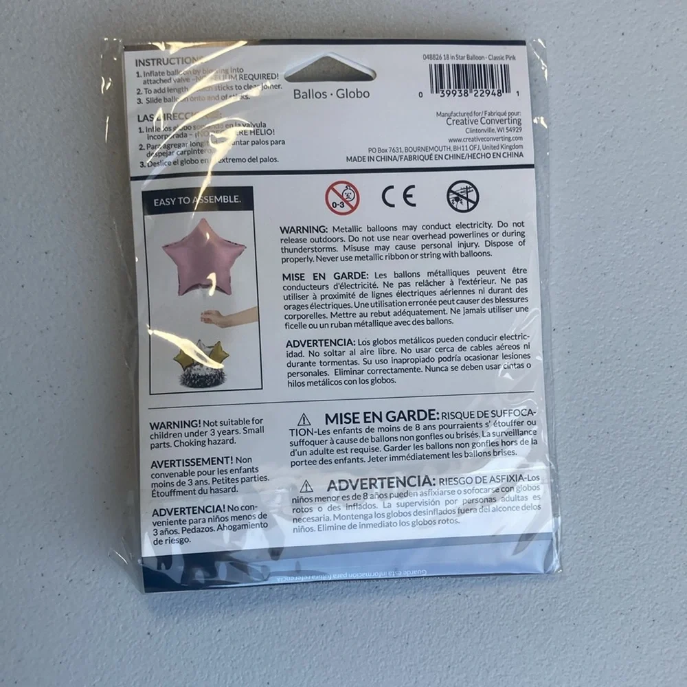 6 balloons helium free pink star balloon 18in each blow them up yourself party